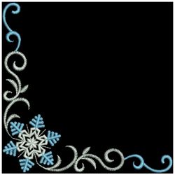 Elegant Snowflake Corners 04(Lg) machine embroidery designs