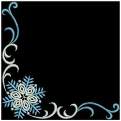 Elegant Snowflake Corners 07(Lg) machine embroidery designs