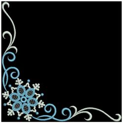 Elegant Snowflake Corners 08(Sm) machine embroidery designs