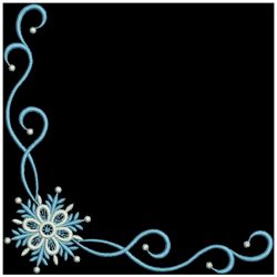 Elegant Snowflake Corners 10(Sm) machine embroidery designs