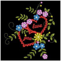 Romantic Hearts 03(Md) machine embroidery designs