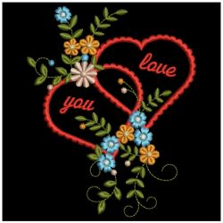 Romantic Hearts 05(Md) machine embroidery designs
