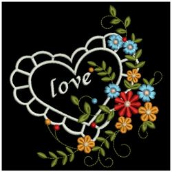 Romantic Hearts 08(Md) machine embroidery designs