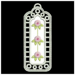 Lace Applique Rose Bookmarks 02 machine embroidery designs