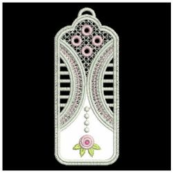 Lace Applique Rose Bookmarks 03 machine embroidery designs