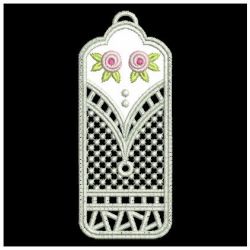 Lace Applique Rose Bookmarks 04 machine embroidery designs