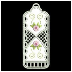 Lace Applique Rose Bookmarks 05 machine embroidery designs