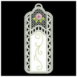 Lace Applique Rose Bookmarks 06 machine embroidery designs