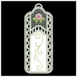Lace Applique Rose Bookmarks 06 machine embroidery designs