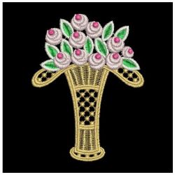 FSL Rose Baskets 06 machine embroidery designs