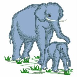 Applique Elephants 05(Sm) machine embroidery designs