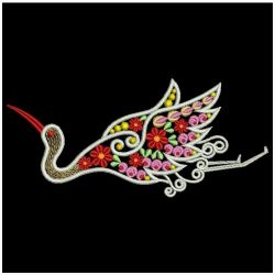 Fantasy Cranes 05 machine embroidery designs