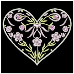 Floral Hearts 2 02(Sm) machine embroidery designs