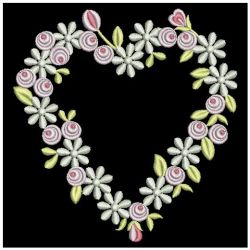 Floral Hearts 2 04(Lg) machine embroidery designs
