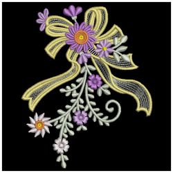 Florals with Bows 02(Md) machine embroidery designs