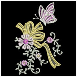 Florals with Bows 10(Md) machine embroidery designs