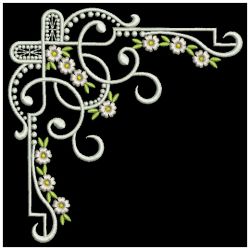 Heirloom Floral Corners(Md) machine embroidery designs