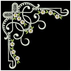 Heirloom Floral Corners(Lg) machine embroidery designs