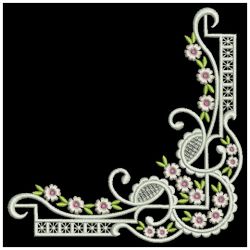 Heirloom Floral Corners 02(Lg) machine embroidery designs