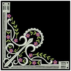 Heirloom Floral Corners 03(Lg) machine embroidery designs