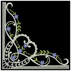 Heirloom Floral Corners 05(Md) machine embroidery designs