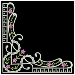 Heirloom Floral Corners 07(Lg) machine embroidery designs
