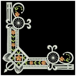 Heirloom Floral Corners 09(Md) machine embroidery designs