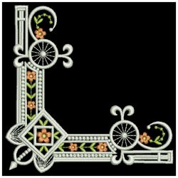 Heirloom Floral Corners 09(Lg) machine embroidery designs