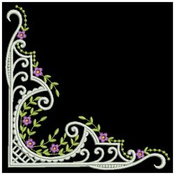 Heirloom Floral Corners 10(Md) machine embroidery designs
