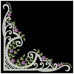 Heirloom Floral Corners 10(Lg) machine embroidery designs