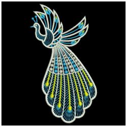 Fantasy Peacocks 04(Md) machine embroidery designs