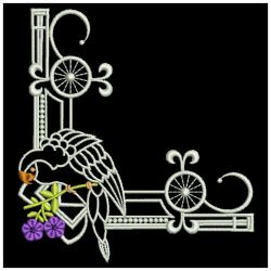 Heirloom Parrot Corners 01(Md) machine embroidery designs