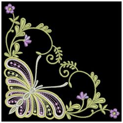 Dancing Butterfly Corners(Lg) machine embroidery designs