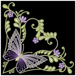 Dancing Butterfly Corners 04(Sm) machine embroidery designs