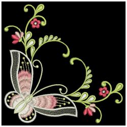 Dancing Butterfly Corners 06(Lg) machine embroidery designs