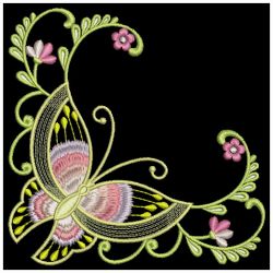 Dancing Butterfly Corners 09(Md) machine embroidery designs