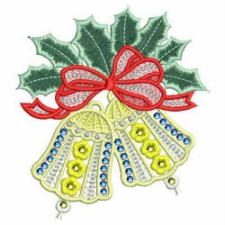 Crystal Christmas Bells 07 machine embroidery designs