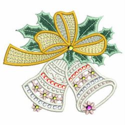 Crystal Christmas Bells 09 machine embroidery designs