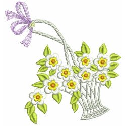 Floral Baskets 01(Md) machine embroidery designs