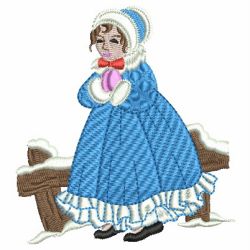 Winter Girls 05 machine embroidery designs