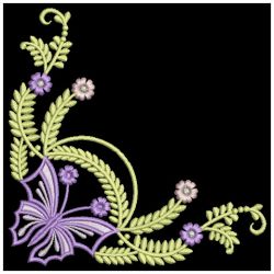 Dancing Butterfly Corners 2 03(Lg) machine embroidery designs