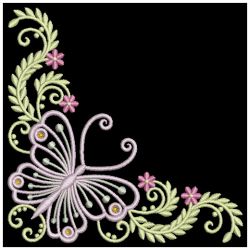 Dancing Butterfly Corners 2 05(Md) machine embroidery designs