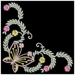 Dancing Butterfly Corners 2 06(Sm) machine embroidery designs