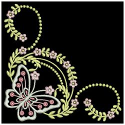 Dancing Butterfly Corners 2 07(Md) machine embroidery designs