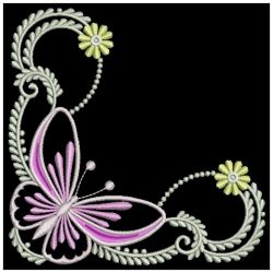 Dancing Butterfly Corners 2 09(Sm) machine embroidery designs