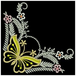 Dancing Butterfly Corners 2 10(Sm) machine embroidery designs