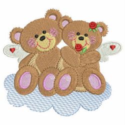 Valentine Angel Bears 01 machine embroidery designs