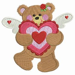 Valentine Angel Bears 03 machine embroidery designs