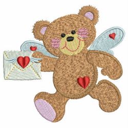 Valentine Angel Bears 05 machine embroidery designs