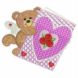 Valentine Angel Bears 06 machine embroidery designs